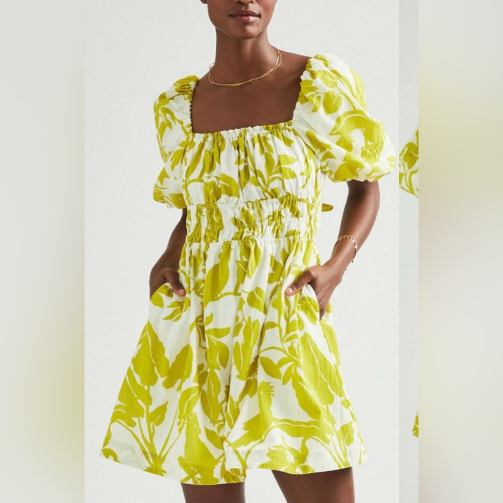 Anthropologie Maeve Feliciana Tropical Print Mini Dress Size XS